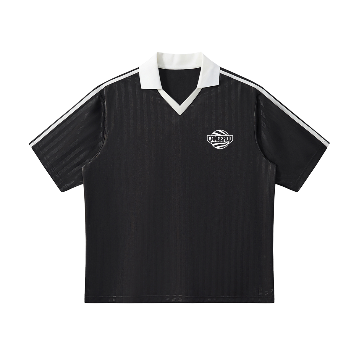 Mens Striped Football Jersey Short Sleeve Sports Top S M L XL