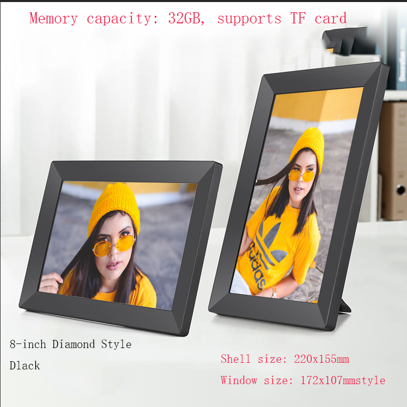 Photo frame displaying multiple photos in a grid