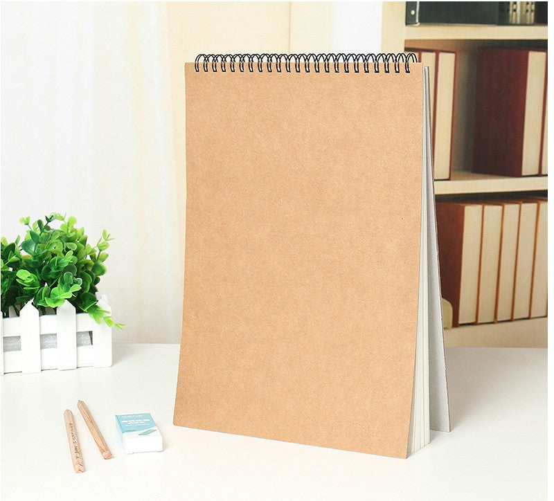 Kraft paper pages of the sketchbook