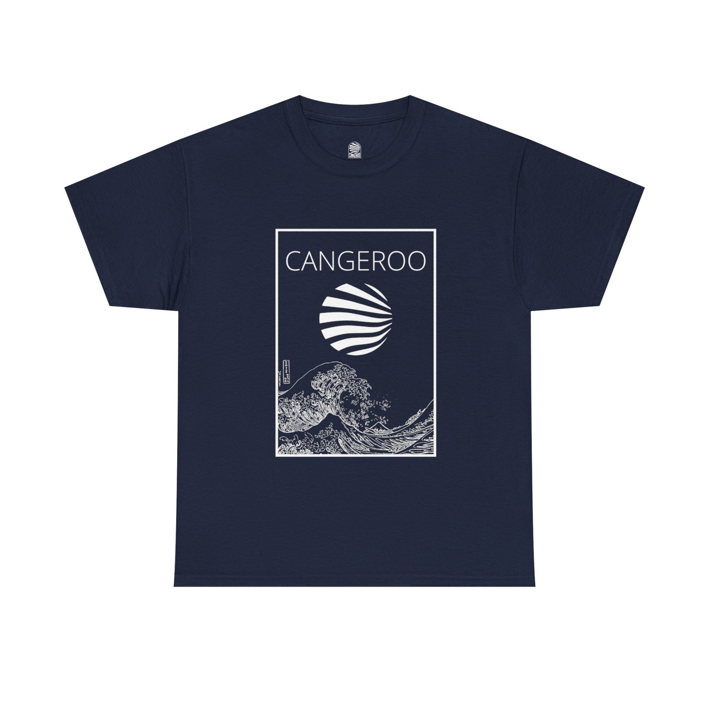 Cangeroo Graphic Unisex Heavy Cotton Tee - Vintage Wave Design