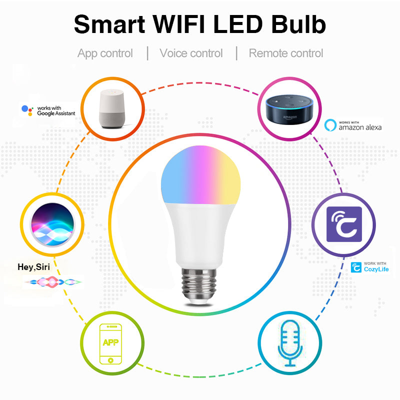 Smart bulb controlled from a phone app