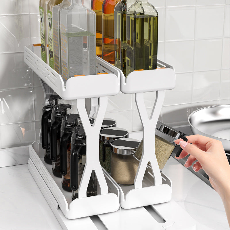 Spice rack rotating to show all jars