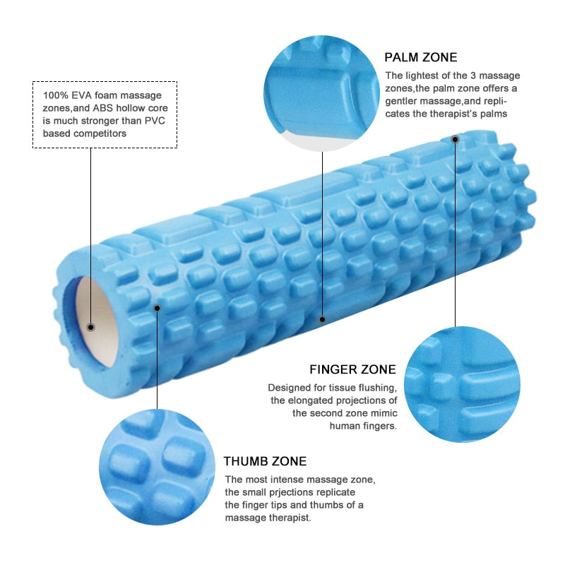 Foam roller in sky blue
