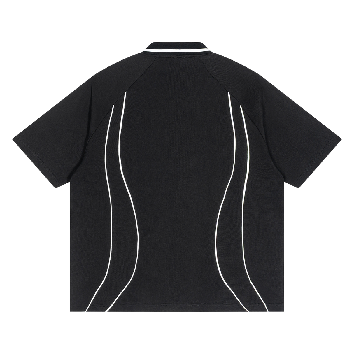 Mens Piping Detail Polo Shirt Short Sleeve Smart Casual S M L XL
