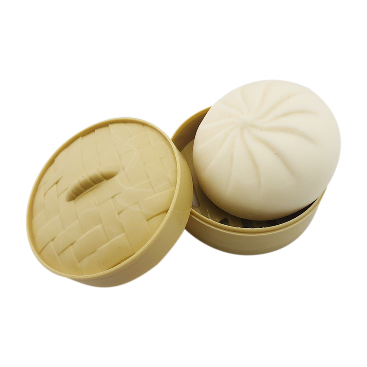 Realistic steamed bun squishy texture