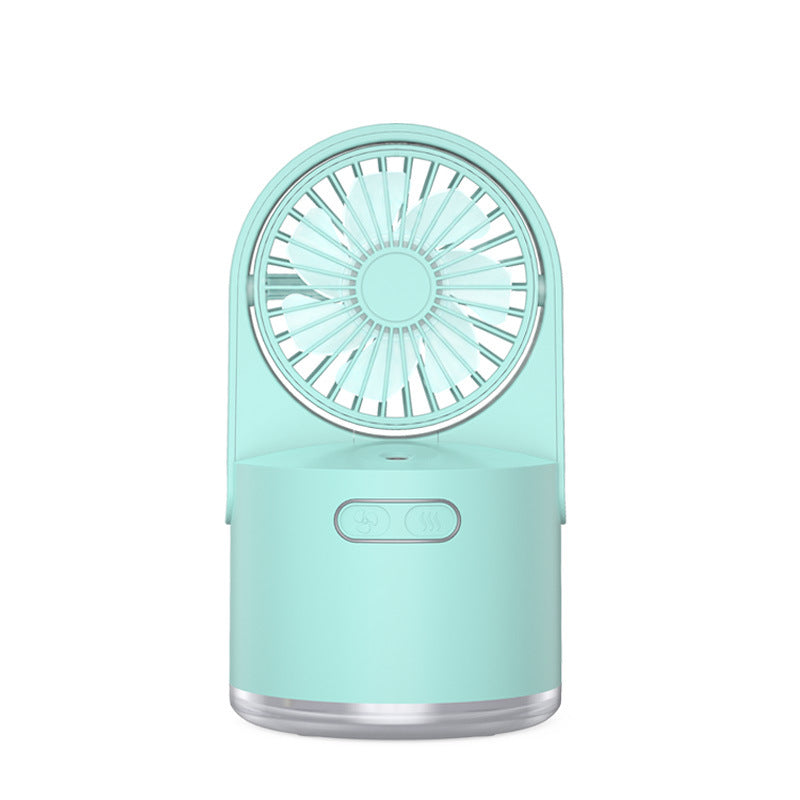 USB misting fan on a desk
