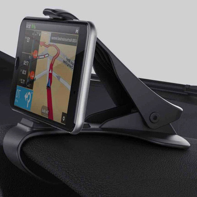Adjustable clamp gripping a phone