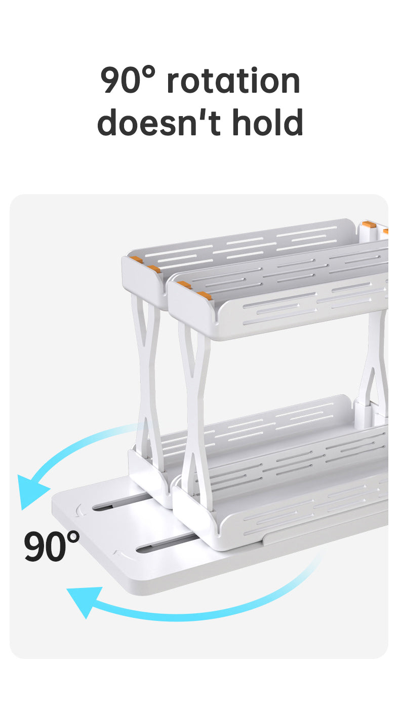 Spice rack rotating tray