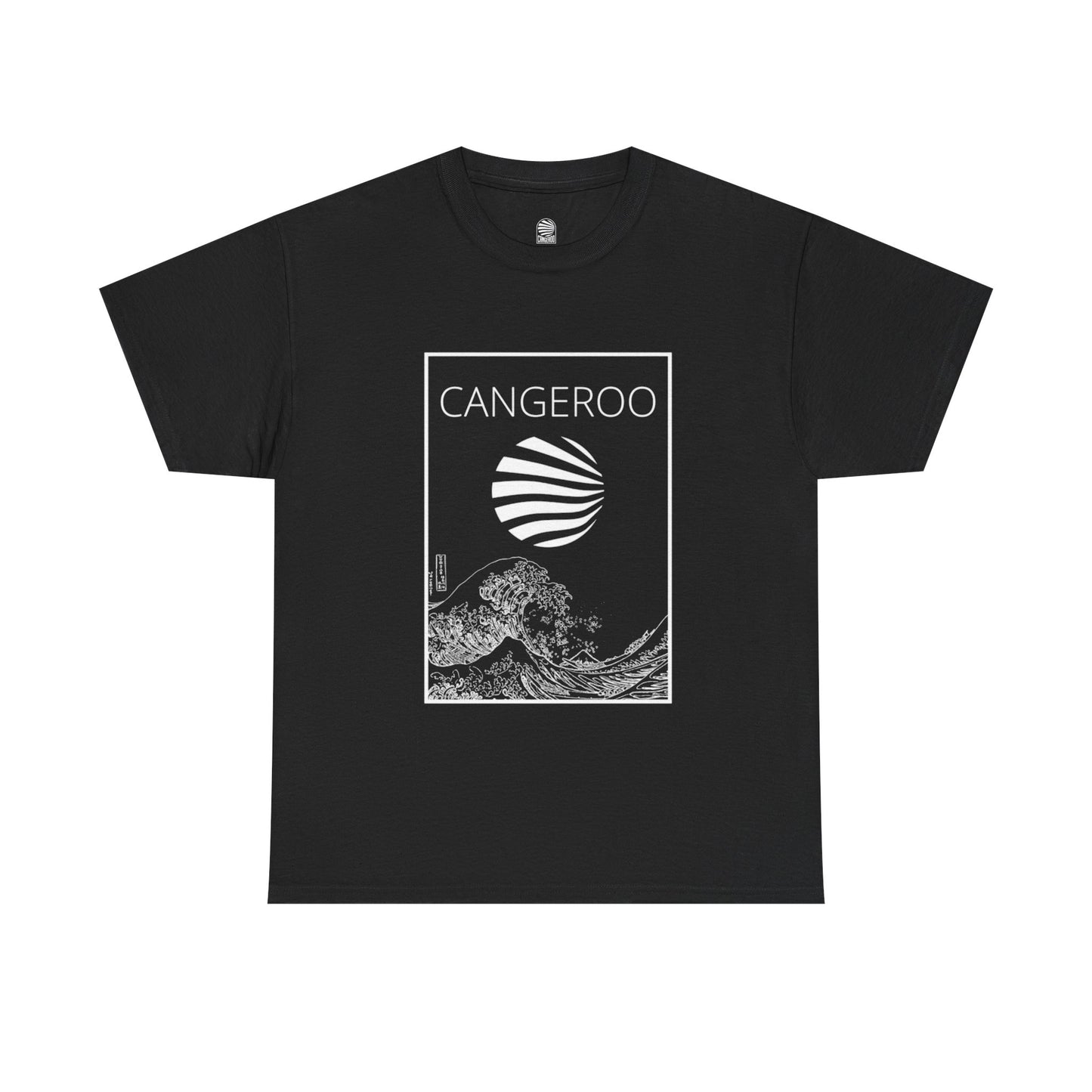 Cangeroo Graphic Unisex Heavy Cotton Tee - Vintage Wave Design