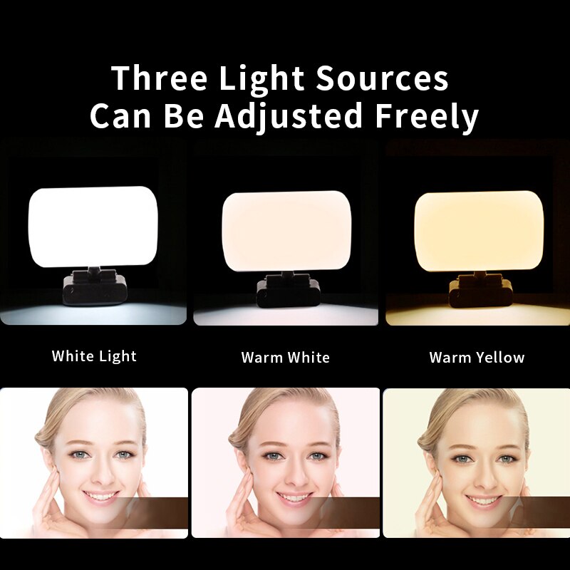 Video light clipped to a phone