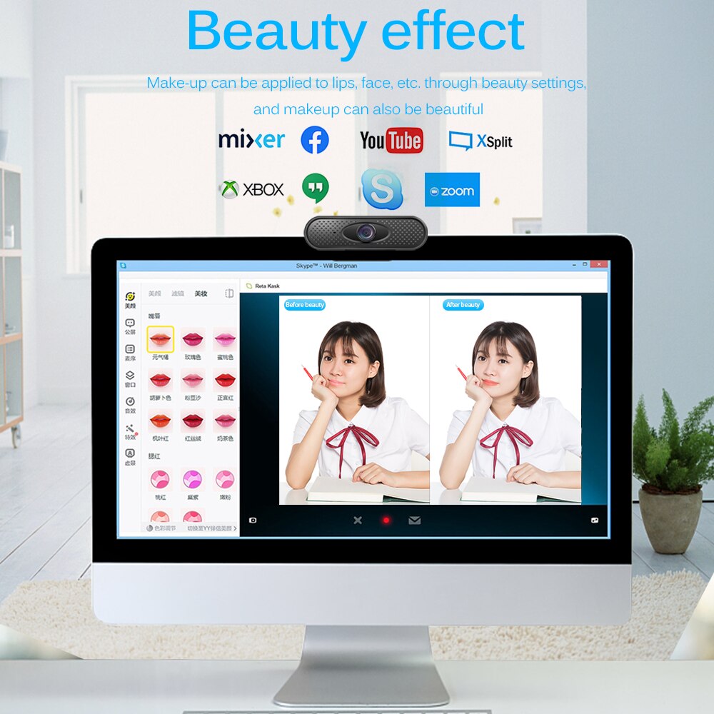 Flexible clip base of the webcam
