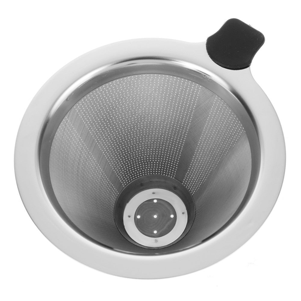 Coffee dripper resting on a carafe
