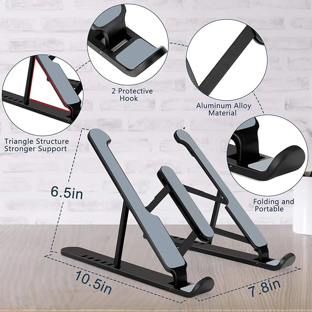Adjustable angle of the laptop stand