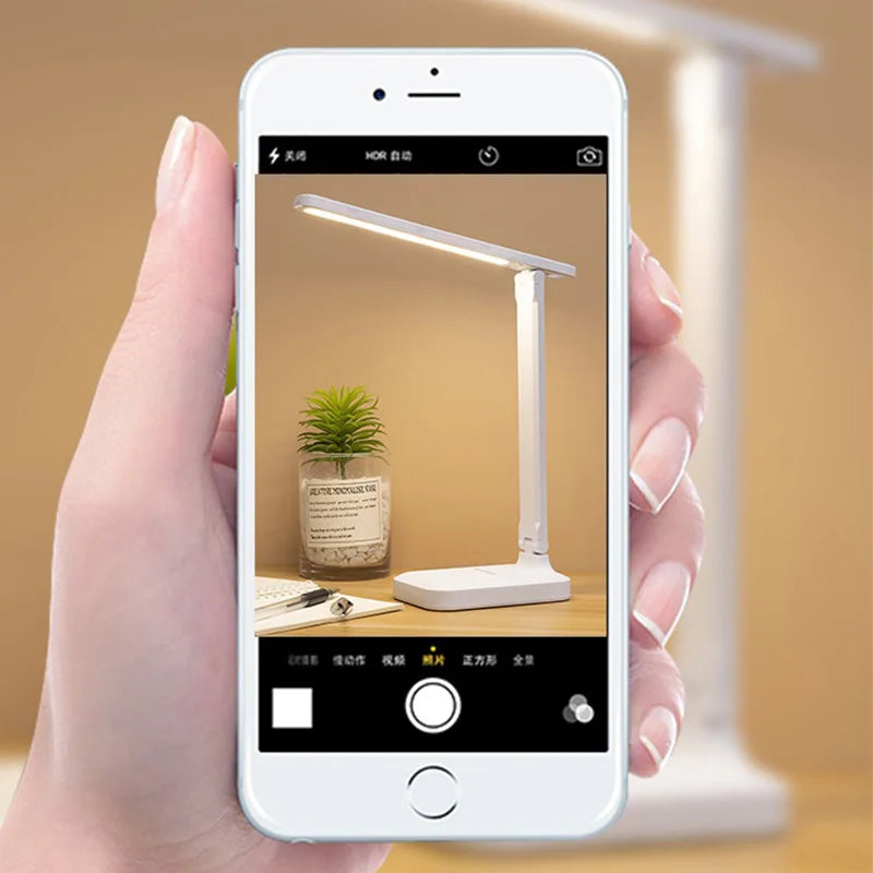 LED desk lamp in cool white reading mode