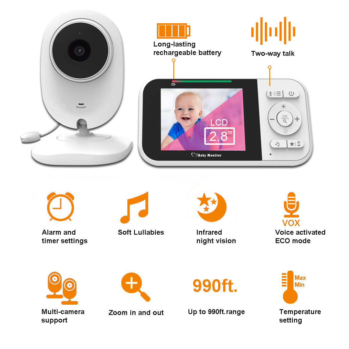 Baby monitor parent display unit