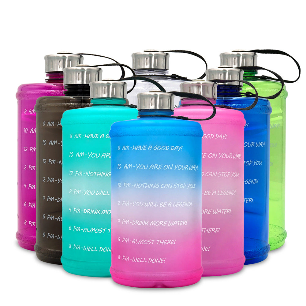 Water bottle in blue-pink gradient