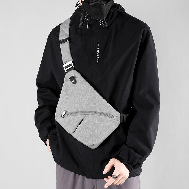 Crossbody bag holding phone and wallet
