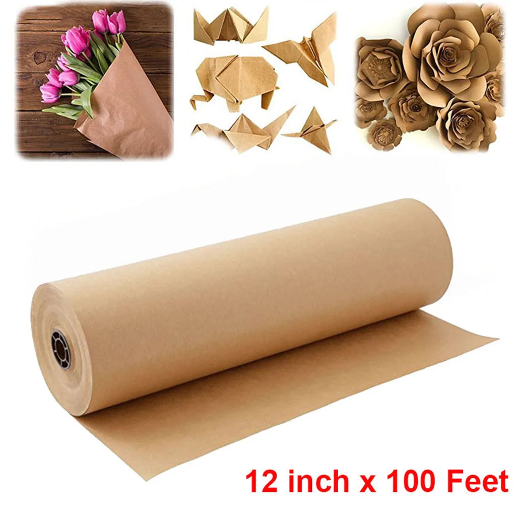 Brown kraft wrapping paper roll