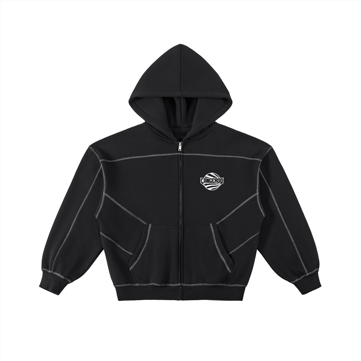 Mens Contrast Stitch Zip Up Hoodie Casual Streetwear S M L XL