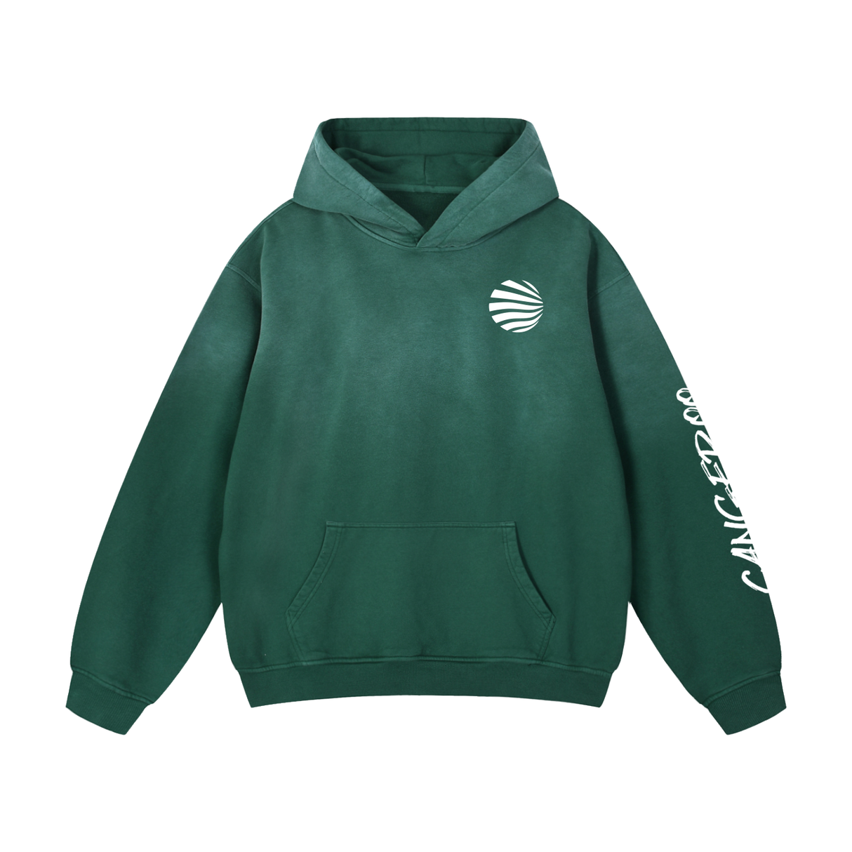 Mens Heavyweight Sunfade Hoodie Pullover Streetwear S M L XL