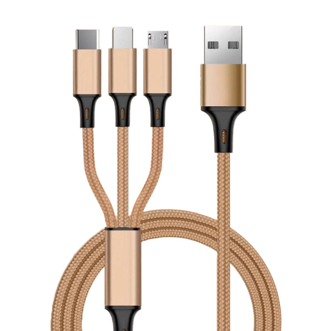Braided finish of the charging cable