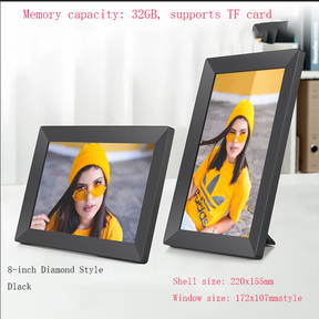 Photo frame displaying multiple photos in a grid