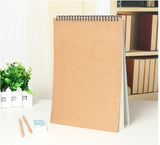 Kraft paper pages of the sketchbook