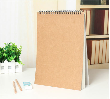 Kraft paper pages of the sketchbook