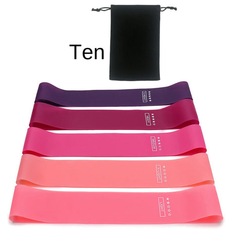 Resistance band set with carry pouch
