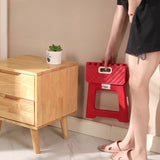 Folding stool open and folded