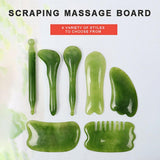 Jade roller and gua sha facial massage set