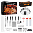 43-piece stainless steel BBQ tool set