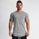 Slim fit t-shirt worn by a model