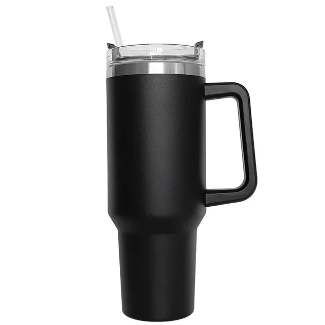 Tumbler held in hand showing ergonomic handle