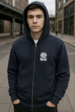 Cangeroo  Zip Up Fleece Minimalist Hoodie