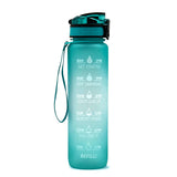 Tritan water bottle in purple-orange gradient