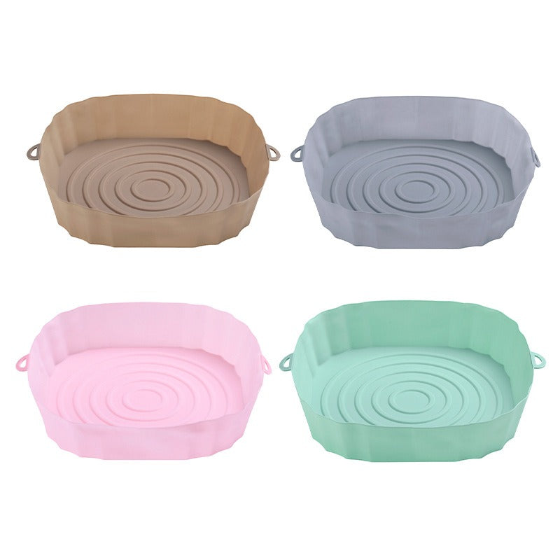 Silicone air fryer liner from above