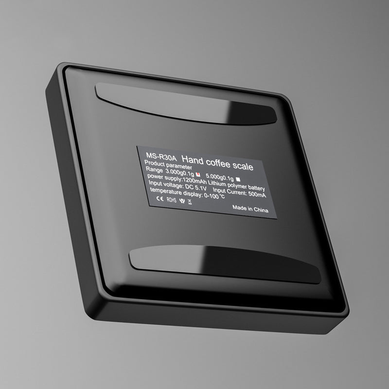 Digital display on the coffee scales