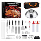 BBQ tongs and skewers from the set