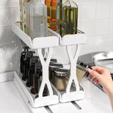 Spice rack rotating to show all jars