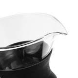Pour-over coffee dripper from above