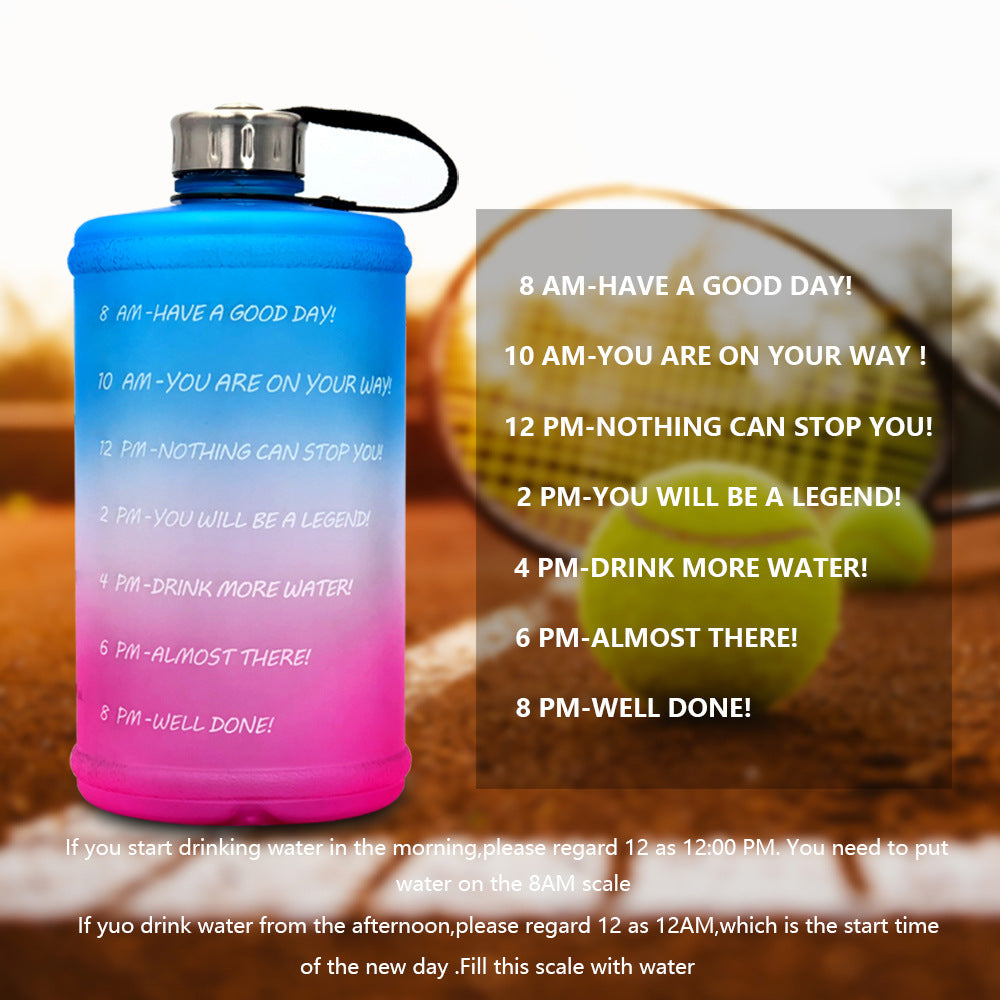Gym water bottle with carry handle