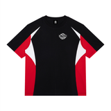 Mens Colour Block Raglan T-Shirt Short Sleeve Sports Top S M L XL