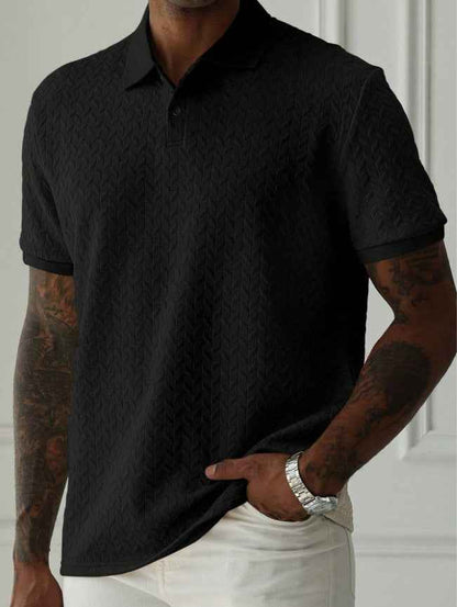Men’s Solid Color Slim Fit Shirt – Short Sleeve Casual Tee