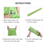 Close-up of the camping sleeping mat inflation valve