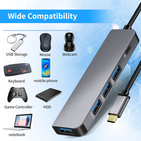 USB hub ports in use with mouse and drive