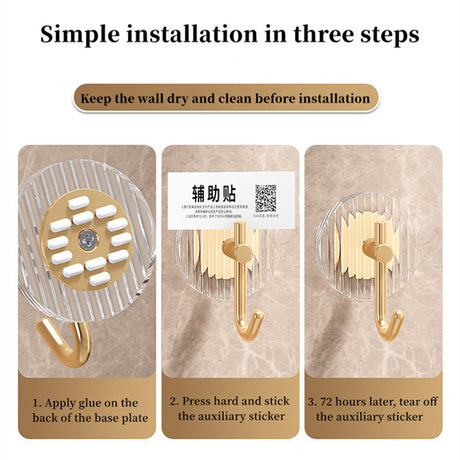 Adhesive backing of the no-drill coat hook