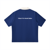 Mens Striped Football Jersey Short Sleeve Sports Top S M L XL