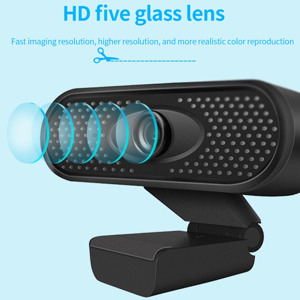 Webcam lens close-up