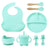 8-piece silicone baby feeding set